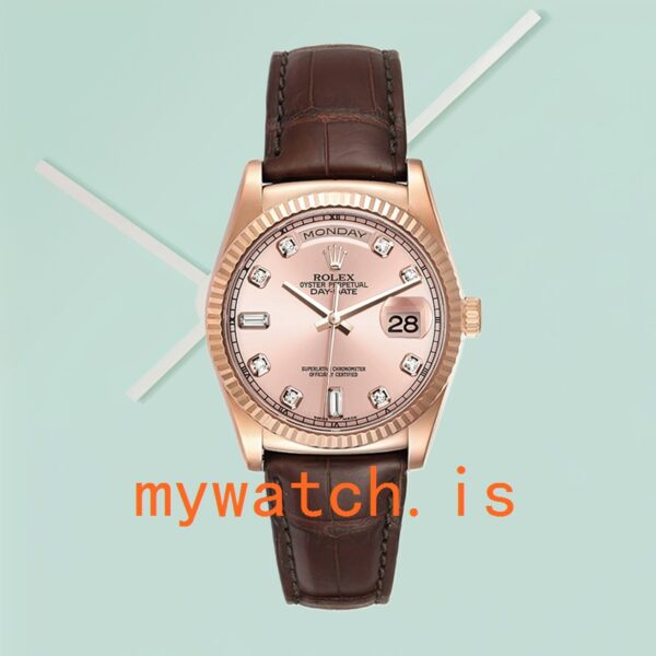 Rolex Day-Date Men’s 36mm 118135-0101 Rose Gold Dial - Image 3