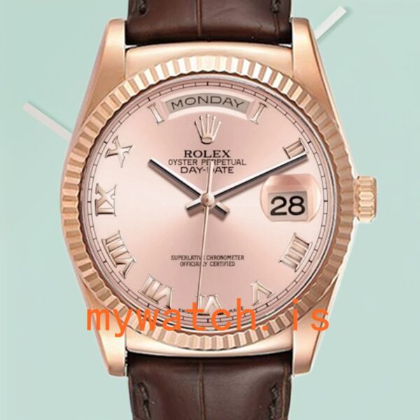 Rolex Day-Date Men’s 36mm 118135 Rose Gold Dial