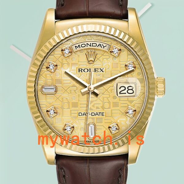 Rolex Day-Date m118138-0087 Men’s 36mm Automatic Champagne Jubilee Dial