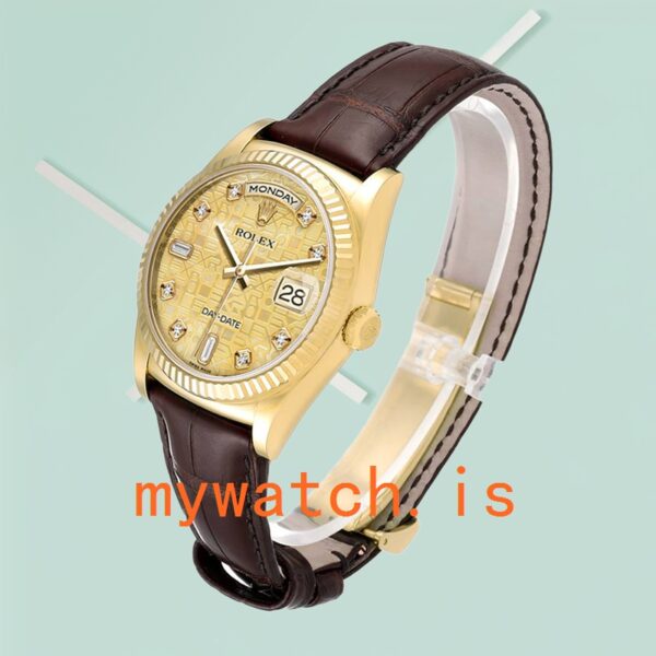 Rolex Day-Date m118138-0087 Men’s 36mm Automatic Champagne Jubilee Dial - Image 4