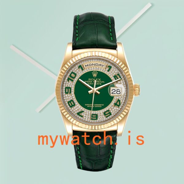 Rolex Day-Date 118138 Men’s 36mm Leather Strap Automatic - Image 2