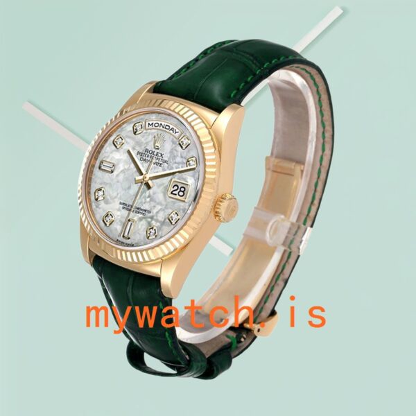 Rolex Day-Date m118138-0143 36mm Men’s Gold-tone Leather Strap - Image 4