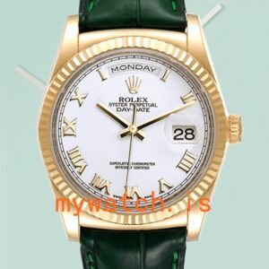 Rolex Day-Date m118138-0136 Men’s 36mm Stainless Steel White Dial