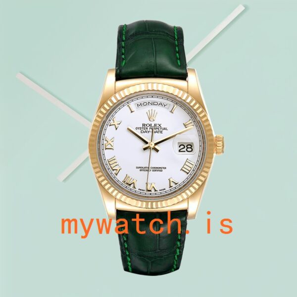 Rolex Day-Date m118138-0136 Men’s 36mm Stainless Steel White Dial - Image 2