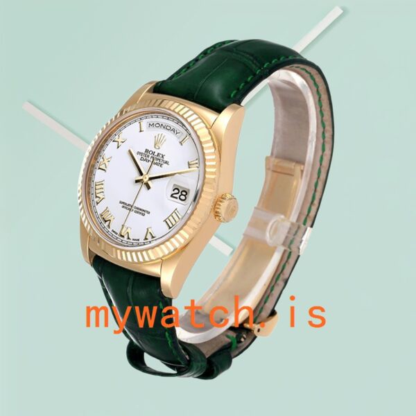 Rolex Day-Date m118138-0136 Men’s 36mm Stainless Steel White Dial - Image 4
