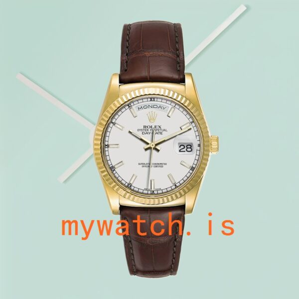 Rolex Day-Date 36mm Men’s m118138-0147 Leather Strap Automatic - Image 2