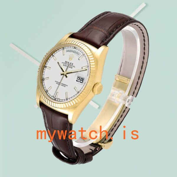 Rolex Day-Date 36mm Men’s m118138-0147 Leather Strap Automatic - Image 4