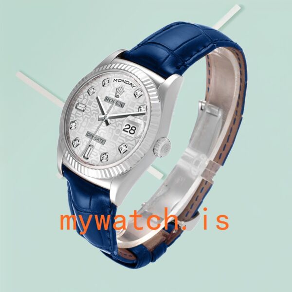 Rolex Day-Date Men’s m118139-0092 36mm Silver Jubilee Dial Silver-tone - Image 4