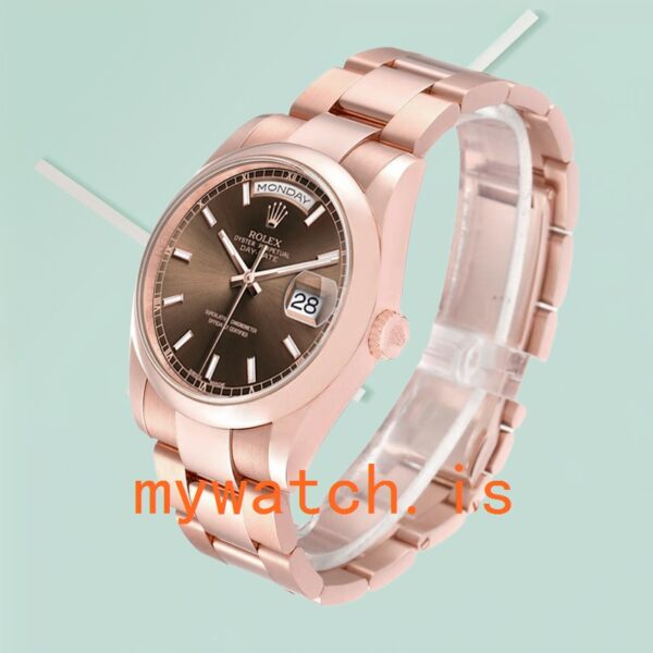 Rolex Day-Date 36mm 118205 Men’s President Bracelet/Oyster Bracelet Rose Gold-tone - Image 3