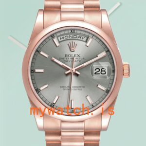 Rolex Day-Date Men’s 36mm 118205 Grey Dial President Bracelet/Oyster Bracelet