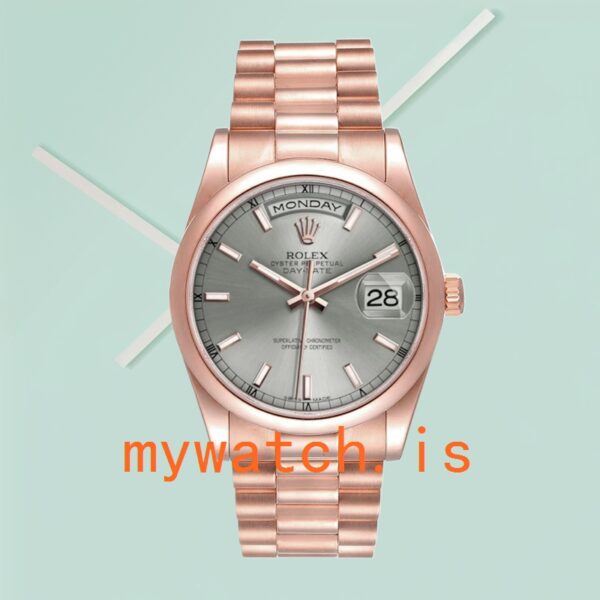 Rolex Day-Date Men’s 36mm 118205 Grey Dial President Bracelet/Oyster Bracelet - Image 2