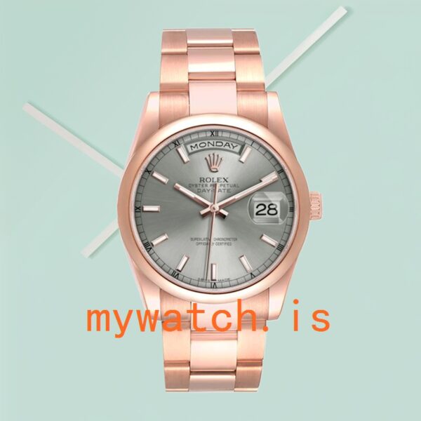 Rolex Day-Date Men’s 36mm 118205 Grey Dial President Bracelet/Oyster Bracelet - Image 3