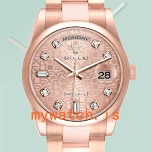 Rolex Day-Date 36mm m118205f-0062 Men’s Rose Gold Jubilee Dial Stainless Steel