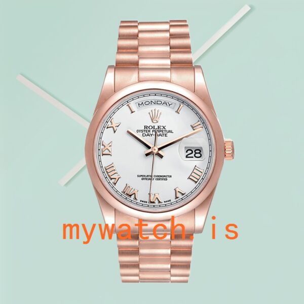 Rolex Day-Date 118205 36mm Men’s White Dial - Image 3
