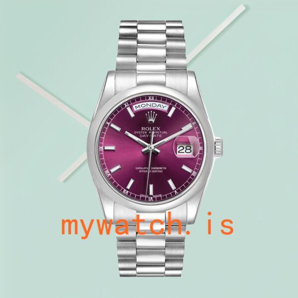 Rolex Day-Date Men’s 118206 36mm Stainless Steel - Image 2