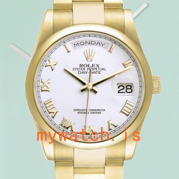 Rolex Day-Date 118208-73208 Men’s 36mm Gold-tone Stainless Steel