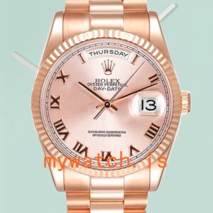 Rolex Day-Date Men’s 36mm 118235F-0001 Rose Gold-tone Rose Gold Dial