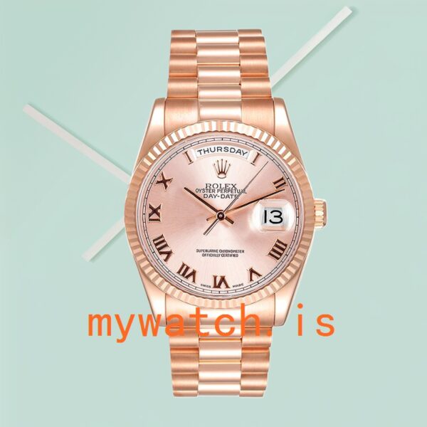 Rolex Day-Date Men’s 36mm 118235F-0001 Rose Gold-tone Rose Gold Dial - Image 2
