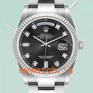 Rolex Day-Date 118239 Men’s 36mm Black Dial Silver-tone