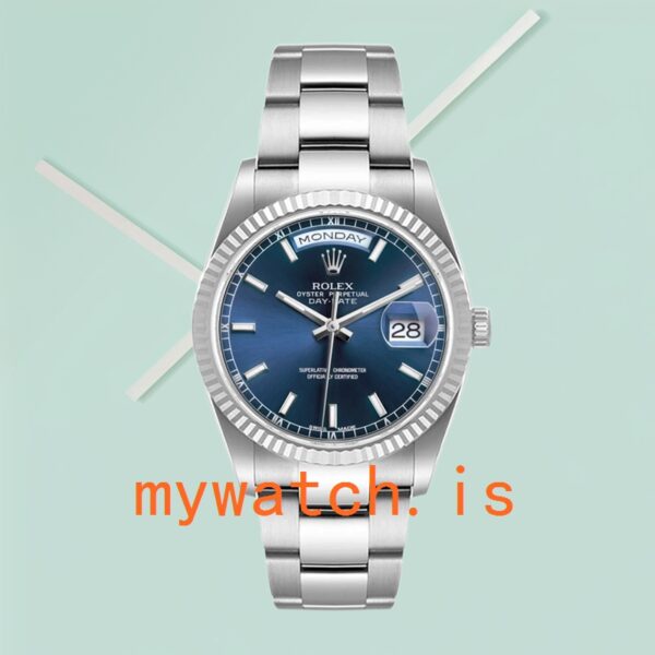 Rolex Day-Date Men’s 118239 36mm Blue Dial - Image 3