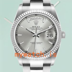 Rolex Day-Date 36mm Men’s 118239 Silver Dial Stainless Steel
