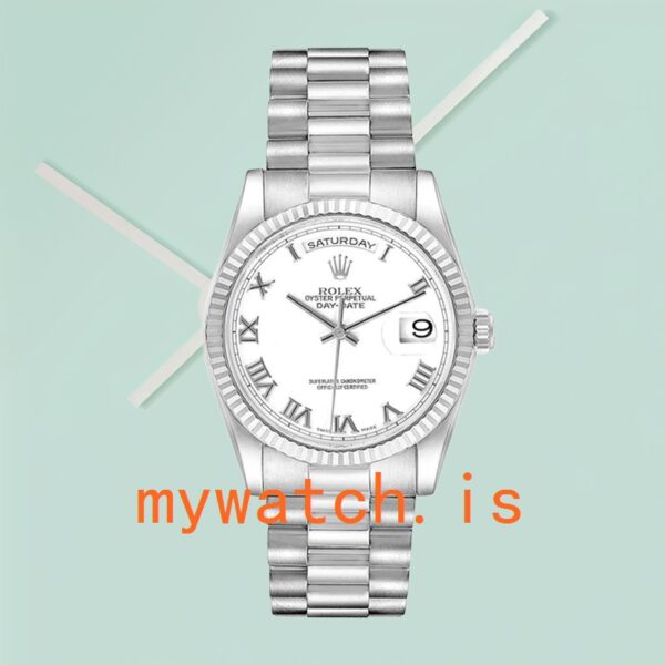 Rolex Day-Date 118239-83209 Men’s 36mm Silver-tone - Image 2