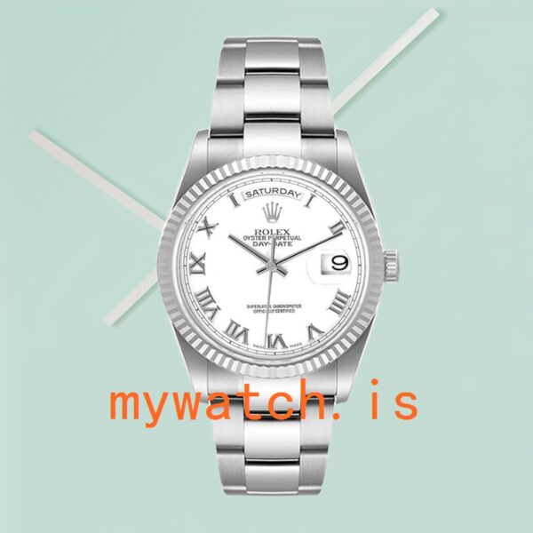 Rolex Day-Date 118239-83209 Men’s 36mm Silver-tone - Image 3