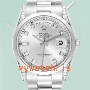 Rolex Day-Date Men’s 118296 36mm President Bracelet Silver-tone