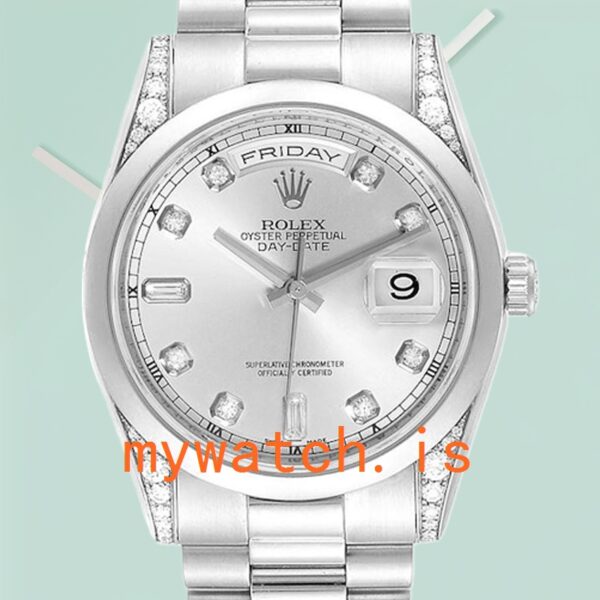 Rolex Day-Date Men’s 118296 36mm President Bracelet Silver-tone