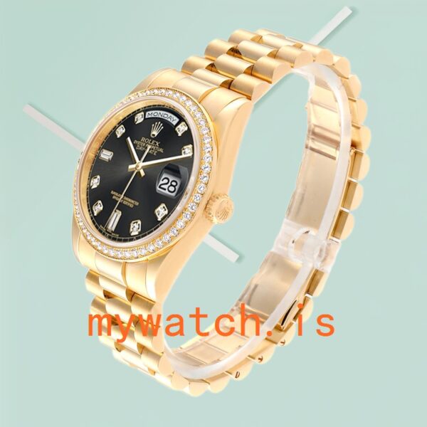 Rolex Day-Date m118348-0096 Men’s 36mm Black Dial - Image 2