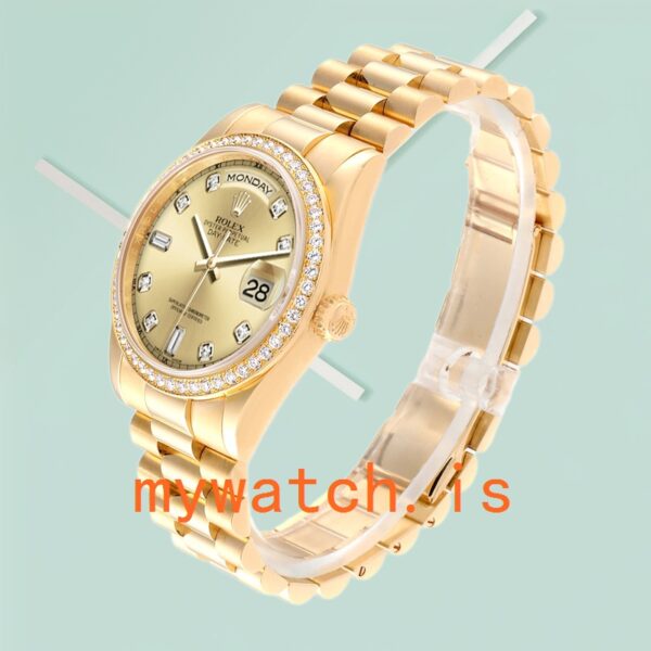 Rolex Day-Date m118348-0042 36mm Men’s Gold-tone Diamond Bezel - Image 3