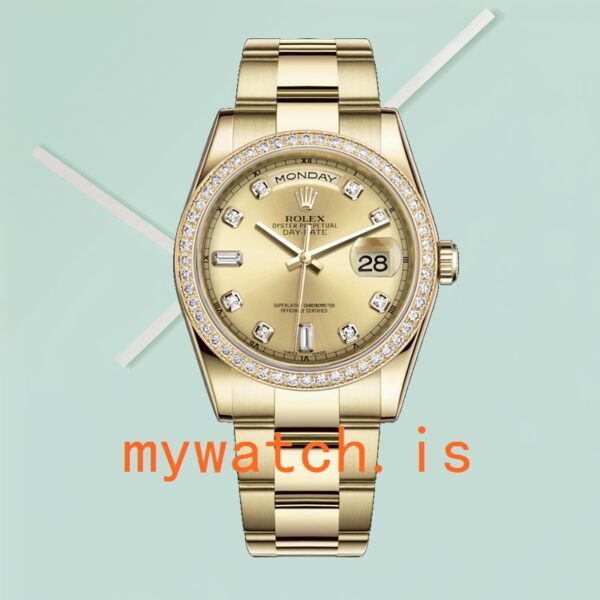 Rolex Day-Date m118348-0042 36mm Men’s Gold-tone Diamond Bezel - Image 5