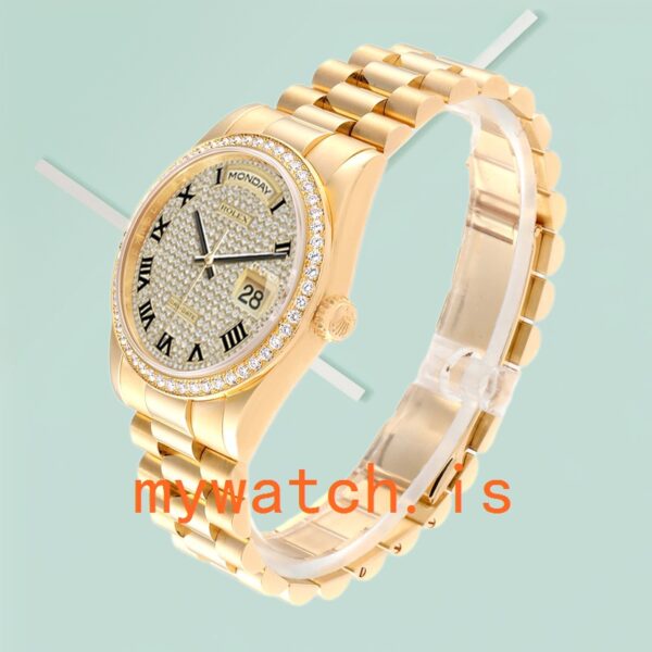 Rolex Day-Date m118348-0226 Men’s 36mm Diamond Bezel Oyster Bracelet/President Bracelet - Image 2