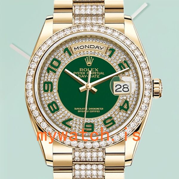 Rolex Day-Date 36mm Men’s m118348-0056 Green Dial