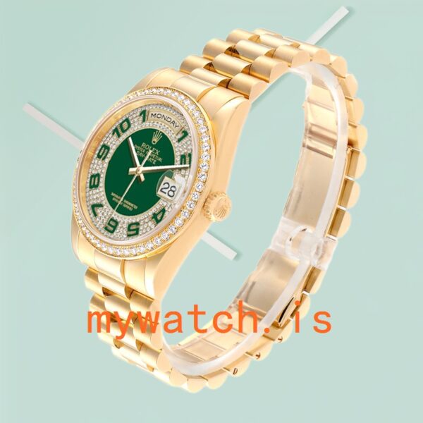Rolex Day-Date Men’s 36mm 118348-0054 Oyster Bracelet/President Bracelet Diamond Bezel - Image 5