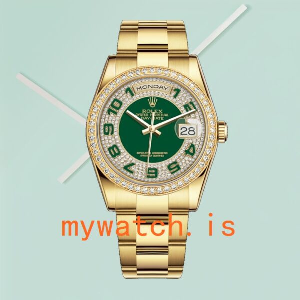 Rolex Day-Date Men’s 36mm 118348-0054 Oyster Bracelet/President Bracelet Diamond Bezel - Image 3