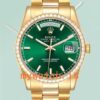 Rolex Day-Date 36mm Men’s m118348-0225 Oyster Bracelet/President Bracelet Green Dial