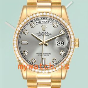 Rolex Day-Date 36mm Men’s m118348-0077 Automatic Grey Dial