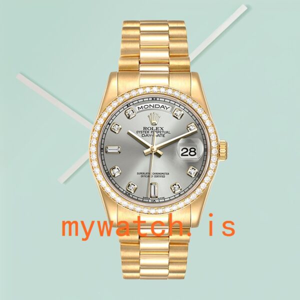 Rolex Day-Date 36mm Men’s m118348-0077 Automatic Grey Dial - Image 2