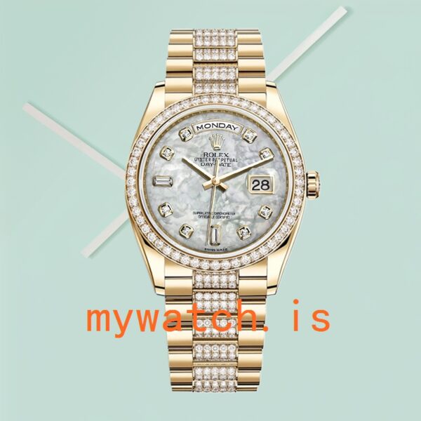 Rolex Day-Date m118348-0061 Men’s 36mm Diamond Bezel President Bracelet - Image 2