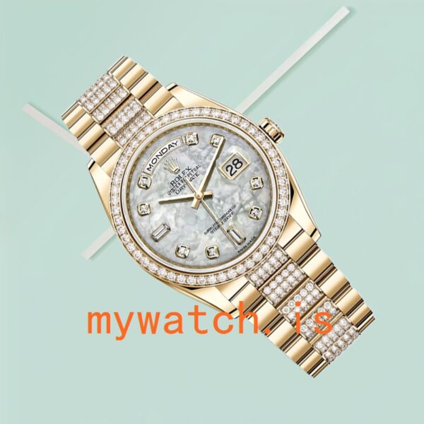 Rolex Day-Date m118348-0061 Men’s 36mm Diamond Bezel President Bracelet - Image 3