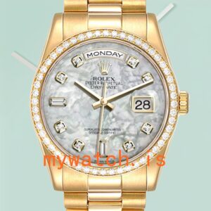 Rolex Day-Date 36mm Men’s m118348-0100 Automatic Gold-tone