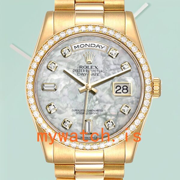 Rolex Day-Date 36mm Men’s m118348-0100 Automatic Gold-tone