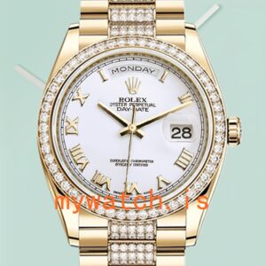 Rolex Day-Date 36mm Men’s m118348-0151 Gold-tone White Dial
