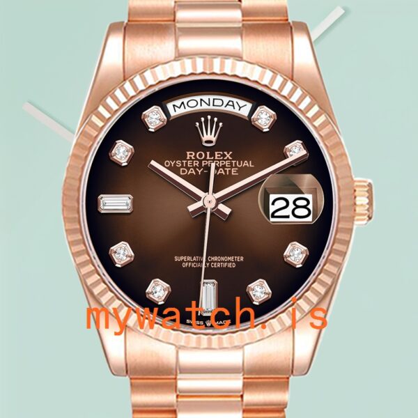 Rolex Day-Date 36mm Men’s m128235-0037 Brown Dial