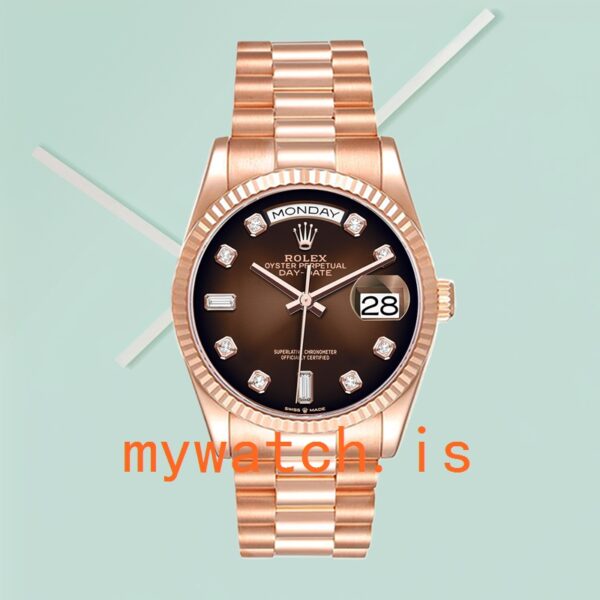 Rolex Day-Date 36mm Men’s m128235-0037 Brown Dial - Image 2