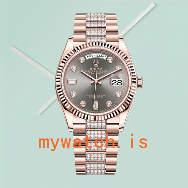 Rolex Day-Date Men’s 36mm m128235-0051 President Bracelet Grey Dial - Image 2