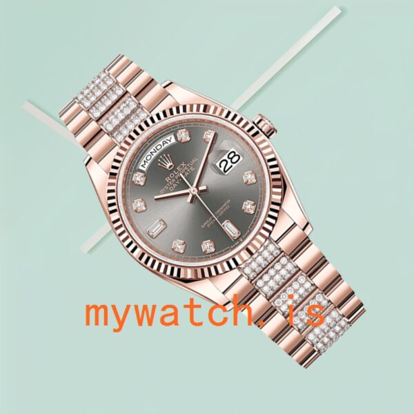 Rolex Day-Date Men’s 36mm m128235-0051 President Bracelet Grey Dial - Image 3