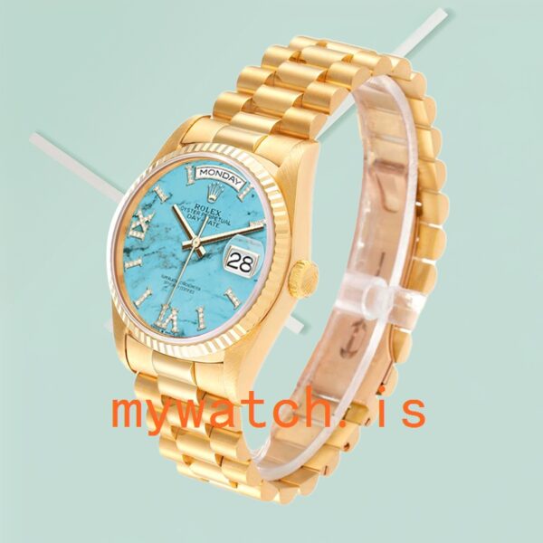 Rolex Day-Date 36mm m128238-0071 Men’s Blue Dial Gold-tone - Image 4