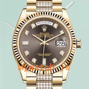 Rolex Day-Date Men’s 36mm m128238-0024 Brown Dial